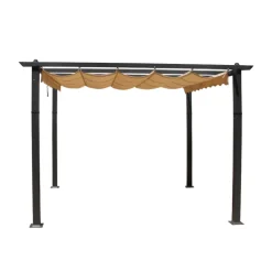 Pergola taupe 3x3m en aluminium gazebo