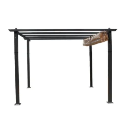 Pergola taupe 3x3m en aluminium gazebo