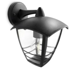 PHILIPS - Lanterne murale extérieure - philips - creek - aluminium - noir