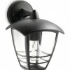 PHILIPS - Lanterne murale extérieure - philips - creek - aluminium - noir