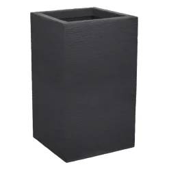 POETIC - Pot Graphit’Up carré haut en polypropylène gris - 29,5x29,5x49,5 cm
