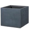 Pot de fleurs Kati carré anthracite - L.44xH.38cm