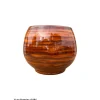 POTERIE D'ALBI - Pot Bahia en terre cuite émaillée, coloris savane - D.25xH.31cm