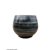 POTERIE D'ALBI - Pot Bahia en terre cuite émaillée, coloris nuit étoilée - D.25xH.31cm