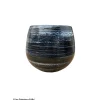 POTERIE D'ALBI - Pot Cancale, terre cuite émaillée, coloris nuit étoilée - D.25xH.27cm