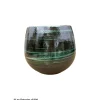 POTERIE D'ALBI - Pot Cancale en terre cuite émaillée, coloris jade vivant - D.25xH.27cm