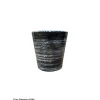 POTERIE D'ALBI - Pot Odyssée, terre cuite émaillée, coloris nuit étoilée - D.18xH.18cm