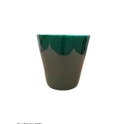 POTERIE D'ALBI - Pot Sydney en terre cuite émaillée, coloris jade - D.25xH.29cm