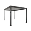 PROLOISIRS - Pergola autoportée bioclimatique autonome zéphir 3 x 4 m solaire en aluminium - grey