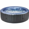 RED DECO - Spa gonflable rond 4 places bergen gris pvc armé ø180cm