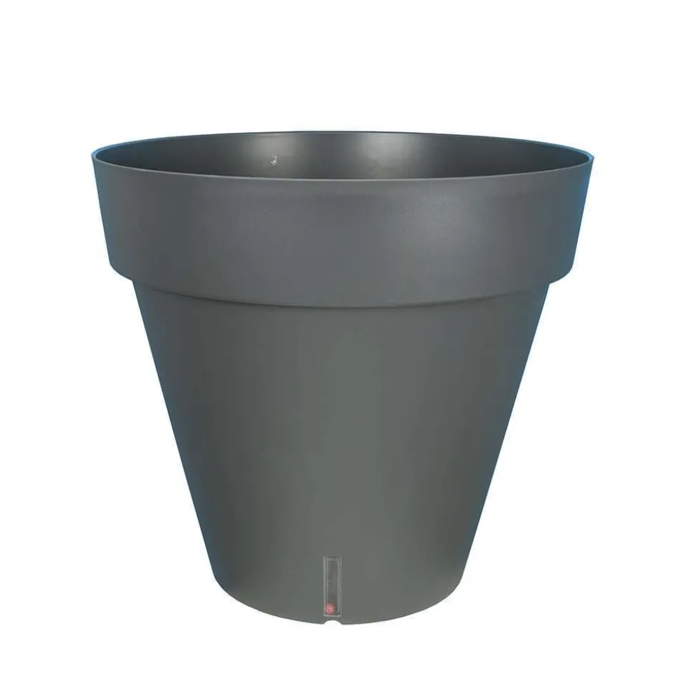 RIVIERA - Pot Loft à réserve d'eau, 100% recyclable gris - D.50xH.45cm