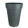 RIVIERA - Pot Loft à réserve d'eau, 100% recyclable gris - D.40xH.52cm