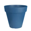 RIVIERA - Pot Soleilla rond en polypropylène 100% recyclable bleu Ø.30 H.27cm