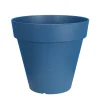 RIVIERA - Pot Soleilla rond en polypropylène 100% recyclable bleu Ø.40 H.36cm