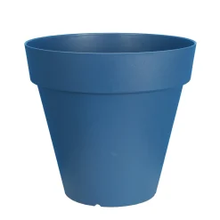 RIVIERA - Pot Soleilla rond en polypropylène 100% recyclable bleu Ø.40 H.36cm