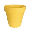 RIVIERA - Pot Soleilla rond en polypropylène 100% recyclable jaune Ø.20 H.18cm