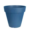 RIVIERA - Pot Soleilla rond en polypropylène 100% recyclable bleu Ø.50 H.45cm