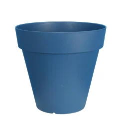 RIVIERA - Pot Soleilla rond en polypropylène 100% recyclable bleu Ø.50 H.45cm