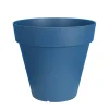 RIVIERA - Pot Soleilla rond en polypropylène 100% recyclable bleu Ø.20 H.18cm