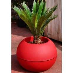 RIVIERA - Riviera - pot de fleurs boule - d40 - rouge