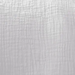 Set de 2 rideaux en gaze de coton gris clair. Tissu gaufré. 2x 135x240cm avec œillets
