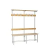 SIMONRACK - Banc vestiaire simonbench démonté doble con repisa 12/1500 gris 1800x1500x670 - simonrack