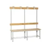 SIMONRACK - Banc vestiaire simonbench démonté double sans plateau 8/1000 gris 1000x1600x670 - simonrack