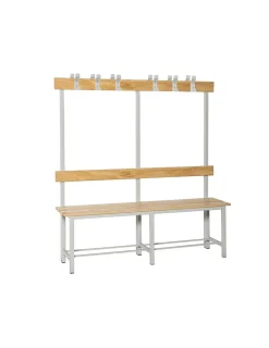 SIMONRACK - Banc vestiaire simonbench démonté double sans plateau 12/1500 gris 1500x1600x670 - simonrack
