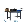 SIMONRACK - Etabli simonwork bt6l metal 1box 1800x735 antracite - 830x1800x730 600kg - simonrack