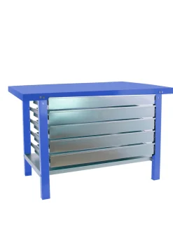 SIMONRACK - Etabli simonwork bt6 pro metal 5box 1200 bleu bleu 830x1200x730 - simonrack