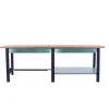 SIMONRACK - Etabli simonwork bt6 pro tandem laminate 2box 2100 ant/hêtre antracite/hêtre 865x2100x750 - simonrack