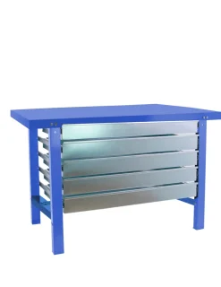 SIMONRACK - Etabli simonwork bt6 metal 5box 1800x735 bleu bleu 830x1800x730 - simonrack