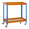 SIMONRACK - Etabli simonwork wagon 2/400 chipboard bleu/orang/bois bleu/orange/bois 1030x900x400 - simonrack