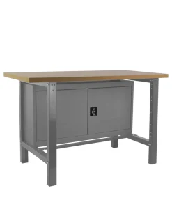 SIMONRACK - Etabli simonwork bt6 mdf cabinet 1800 gris/bois gris/mdf 865x1800x750 - simonrack