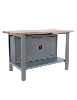 SIMONRACK - Etabli simonwork bt6 pro laminate cabinet 1500 gris/hêtre gris/hêtre 865x1500x750 - simonrack