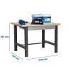 SIMONRACK - Etabli simonwork bt6l mdf 1box 1500x750 antracite/bois - 865x1500x750 600kg - simonrack