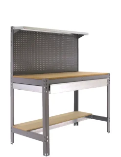 SIMONRACK - Etabli simonwork bt3 box 900 gris/bois gris/bois 1445x910x610 - simonrack