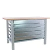 SIMONRACK - Etabli simonwork bt6 pro laminate 5box 1500 gris/hêtre gris/hêtre 865x1500x750 - simonrack