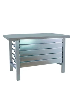 SIMONRACK - Etabli simonwork bt6 metal 5box 1500x735 gris gris 830x1500x730 - simonrack