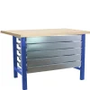 SIMONRACK - Etabli simonwork bt6 mdf 5box 1500x750 bleu/bois bleu/mdf 865x1500x750 - simonrack