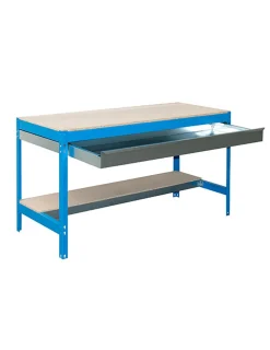 SIMONRACK - Etabli simonwork bt0 box 1500 bleu/bois bleu/bois 842x1510x760 - simonrack