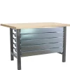 SIMONRACK - Etabli simonwork bt6 mdf 5box 1200x750 gris/bois gris/mdf 865x1200x750 - simonrack