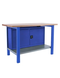 SIMONRACK - Etabli simonwork bt6 pro laminate cabinet 1800 bleu/hêtre bleu/hêtre 865x1800x750 - simonrack