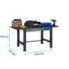 SIMONRACK - Etabli simonwork bt6l metal 1box 1500x735 antracite - 830x1500x730 600kg - simonrack