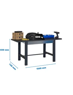 SIMONRACK - Etabli simonwork bt6l metal 1box 1500x735 antracite - 830x1500x730 600kg - simonrack