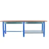SIMONRACK - Etabli simonwork bt6 pro tandem laminate 2box 2100 bleu/hêtre bleu/hêtre 865x2100x750 - simonrack