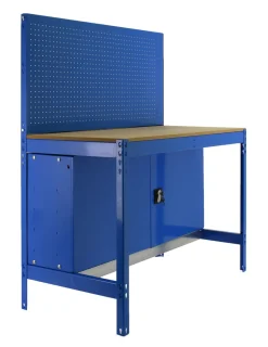SIMONRACK - Etabli simonwork bt2 cabinet 900 bleu/bois bleu/bois 1445x910x610 - simonrack