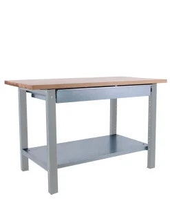 SIMONRACK - Etabli simonwork bt6 pro laminate 1box 1200 gris/hêtre gris/hêtre 865x1200x750 - simonrack
