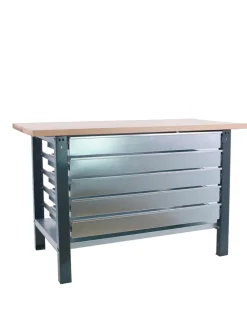 SIMONRACK - Etabli simonwork bt6 pro laminate 5box 1800 antracite/hêtre antracite/hêtre 865x1800x750 - simonrack