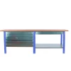 SIMONRACK - Etabli simonwork bt6 pro tandem laminate 6box 2100 bleu/hêtre bleu/hêtre 865x2100x750 - simonrack
